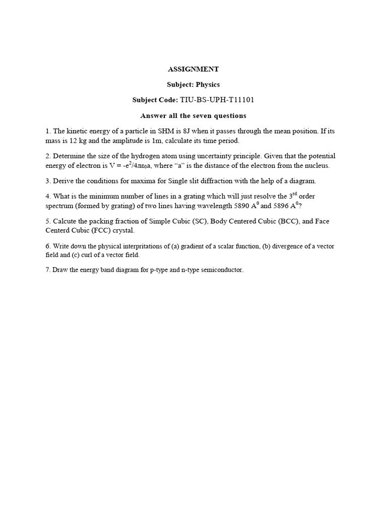 Assignment F1 F7 | PDF