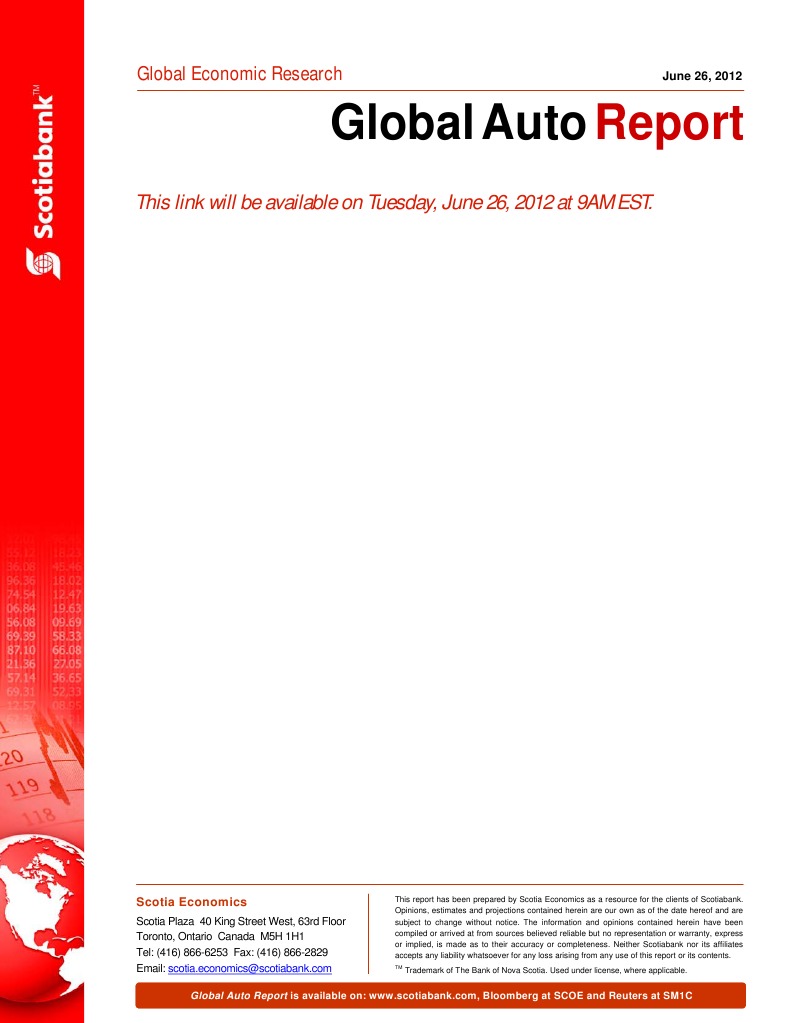 Global Auto Report - June 2012 Release | PDF