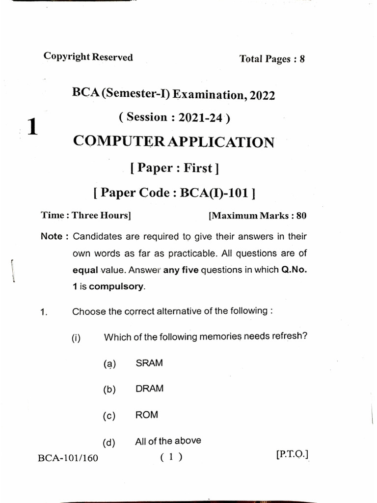 BCA 101 | PDF