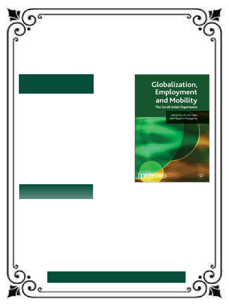 Globalisation and Employment in South Asia The South Asian Experience ...