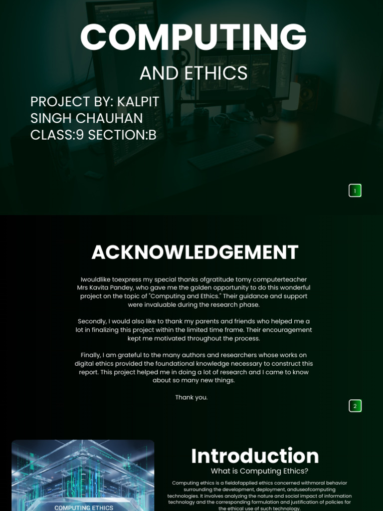 Computing Ethics: Key Principles & Issues | PDF | Intellectual Property ...