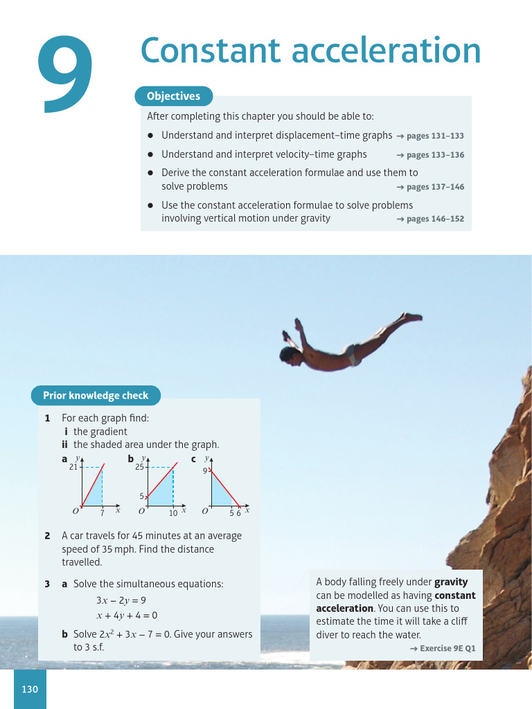 Understanding Constant Acceleration Concepts | PDF | Acceleration ...
