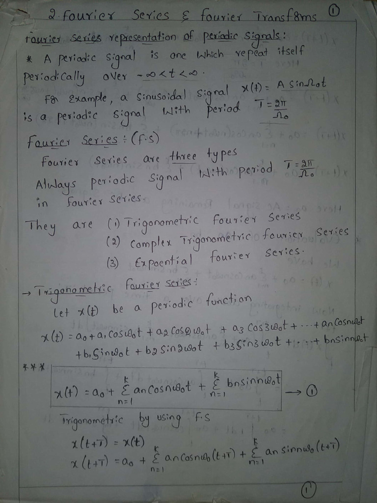 ss forier series &forier transform | PDF