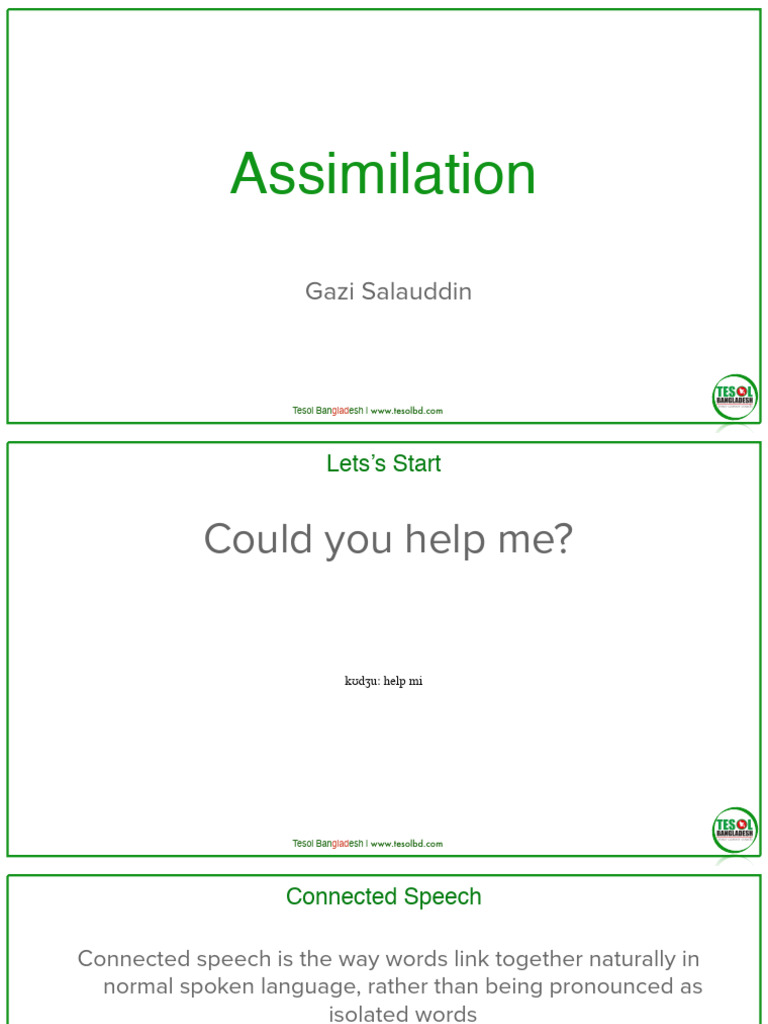 Assimilation | PDF | Phonetics | Human Voice