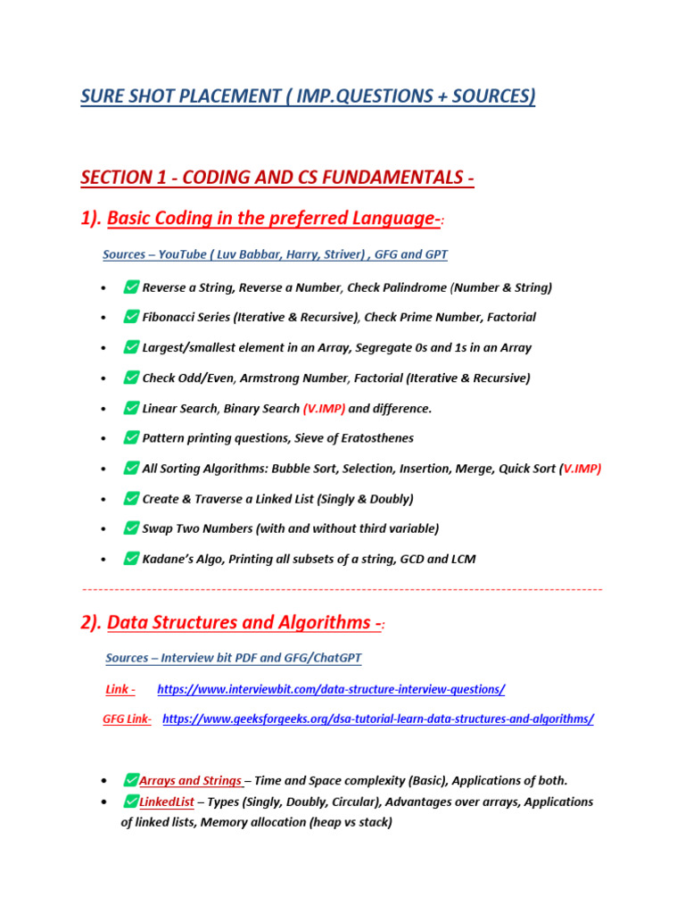 Placement PDF | PDF | Method (Computer Programming) | Software Engineering