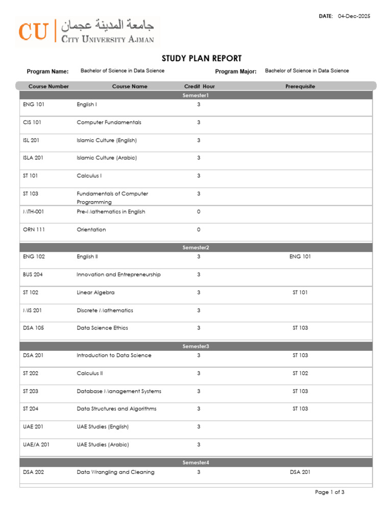 Bachelor of Science in Data Science E | PDF | Data Science | Computing