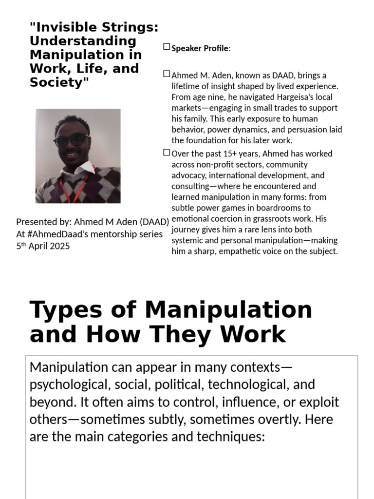 Understanding Manipulation Techniques | PDF | Psychology | Social ...
