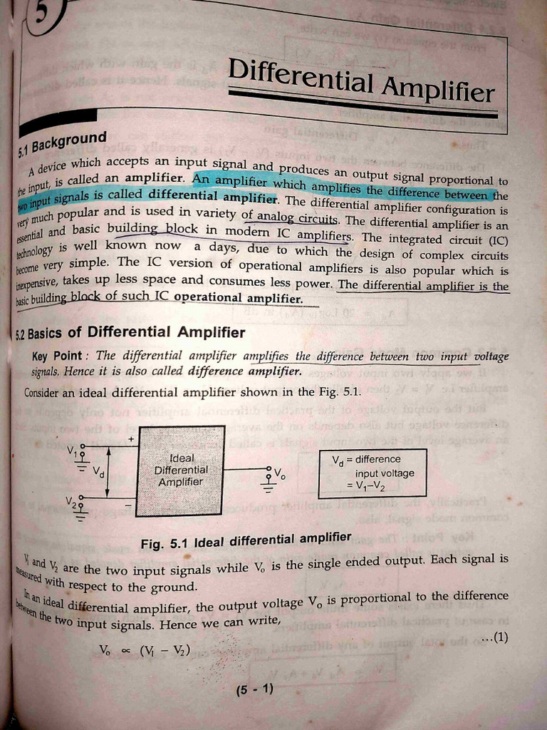 Differential Amplifier Notes | PDF