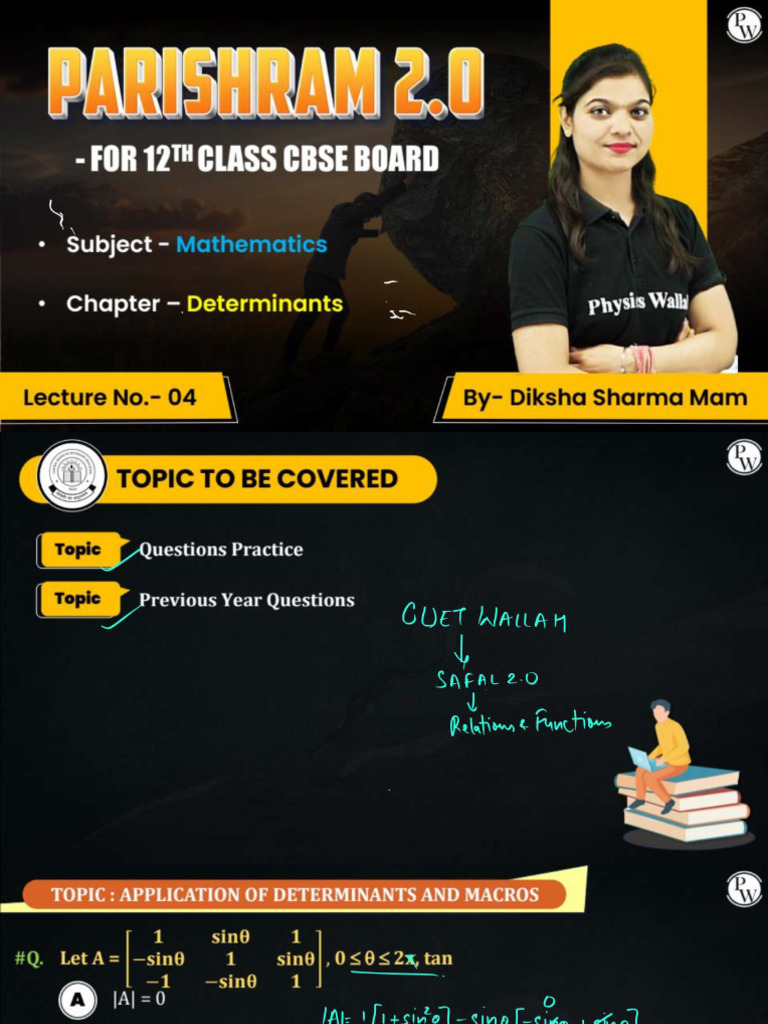 Determinants 04 _ Class Notes | PDF