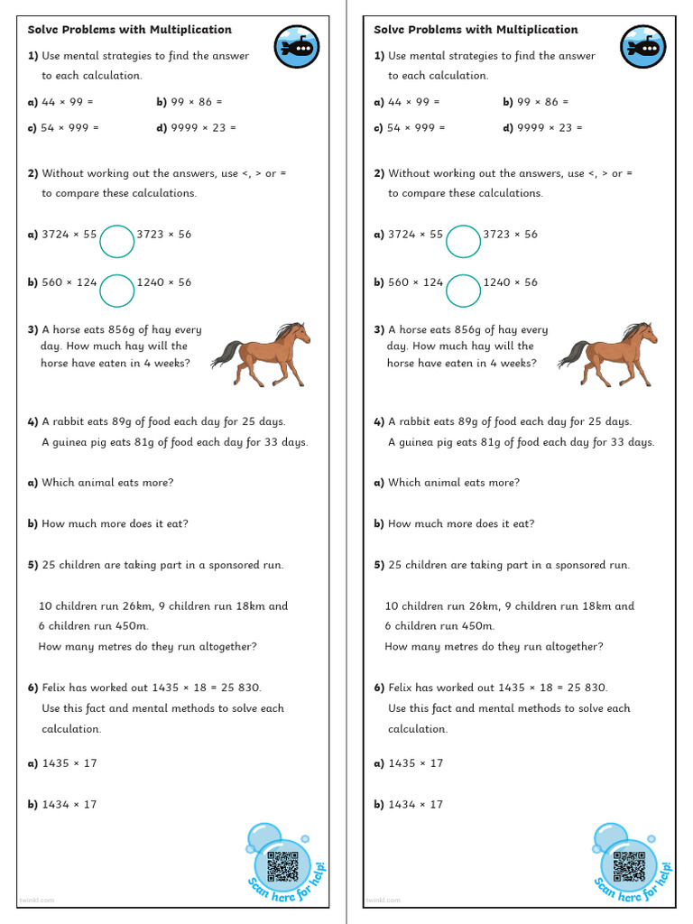 Multiplication Problem-Solving Guide | PDF | Mathematics
