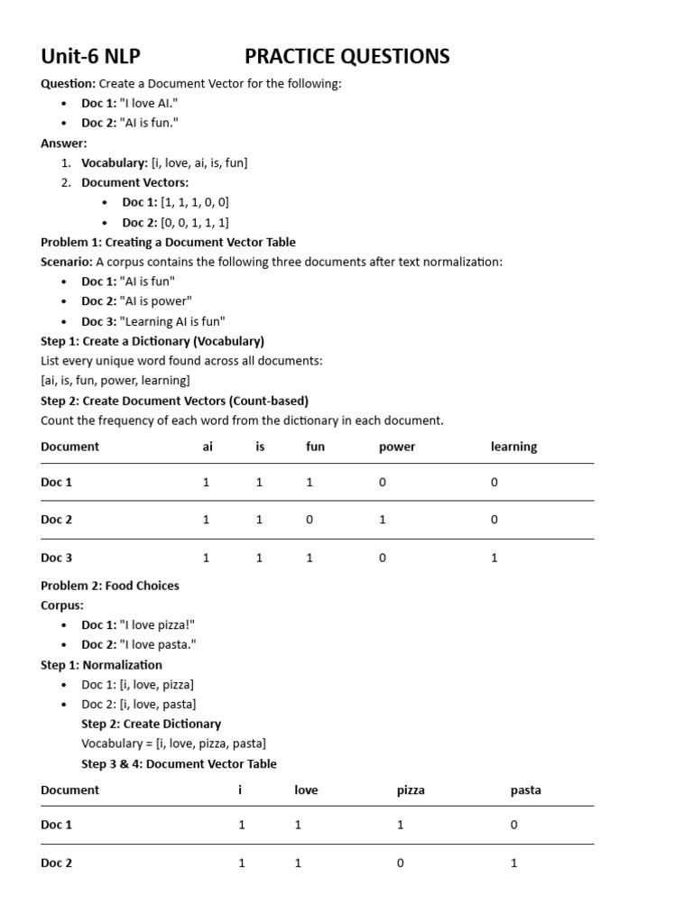 Ai Unit-6 Nlp Practice | PDF | Applied Linguistics | Linguistics