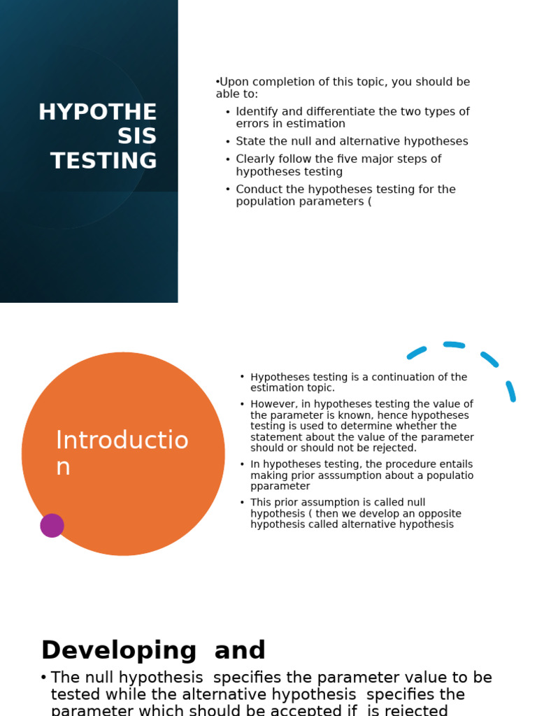 Hypothesis Testing Fundamentals | PDF | Hypothesis | Type I And Type Ii ...