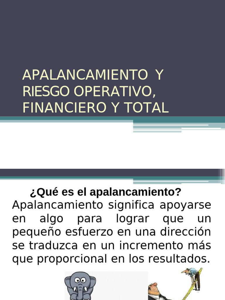 Apalancamiento: Tipos y Riesgos Financieros | PDF | Apalancamiento ...