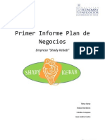 Primer Informe Plan de Negocios