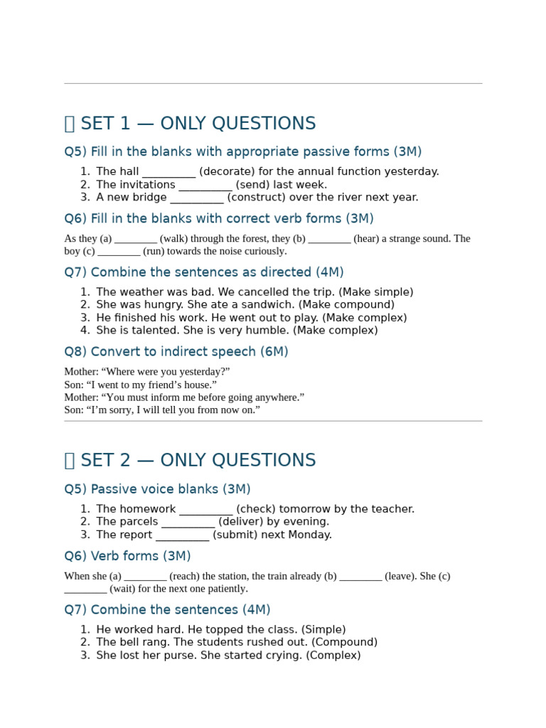 English Grammar Exercises and Letters | PDF | Linguistic Typology ...