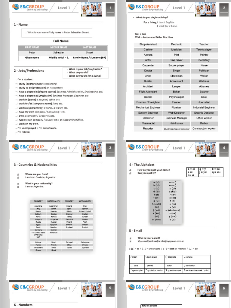 American English Conversation Course | PDF | Grandparent | Linguistics