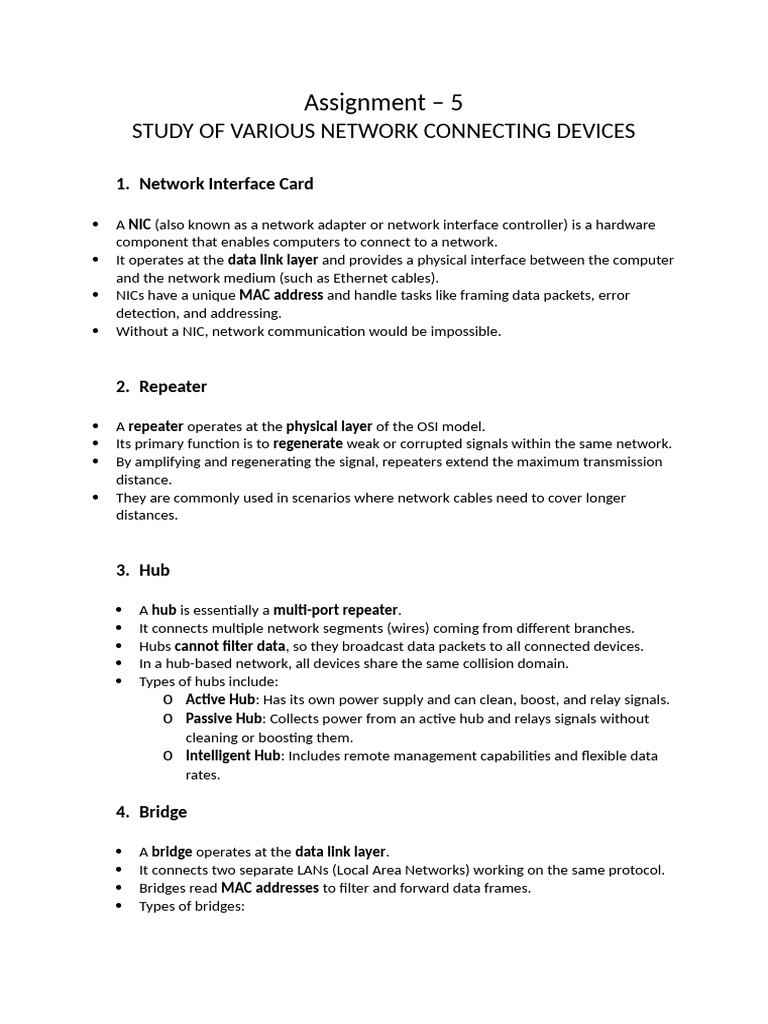 Assignment 5 | PDF | Computer Network | Network Switch