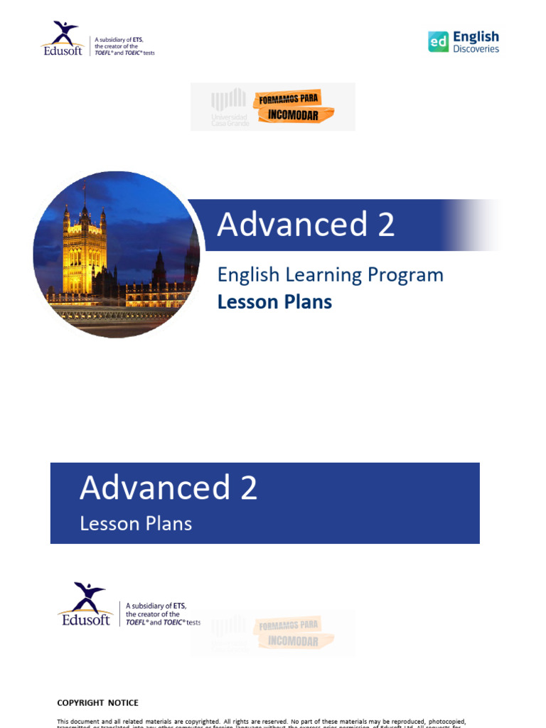 Advanced English Lesson Plans | PDF | Adverb | Word