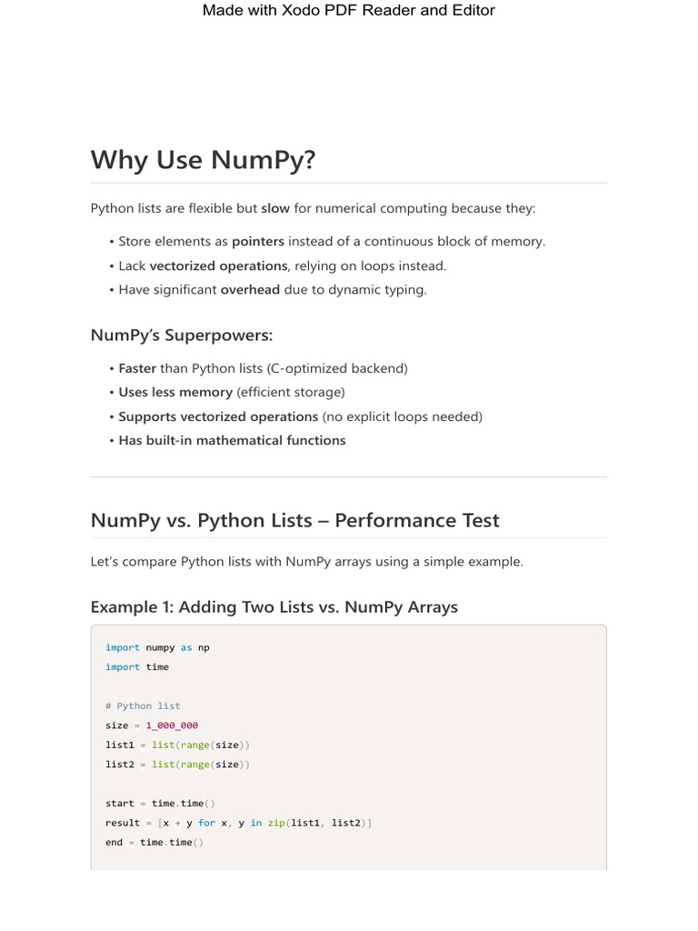 Benefits of Using NumPy for Python | PDF | Data Type | Computer Programming