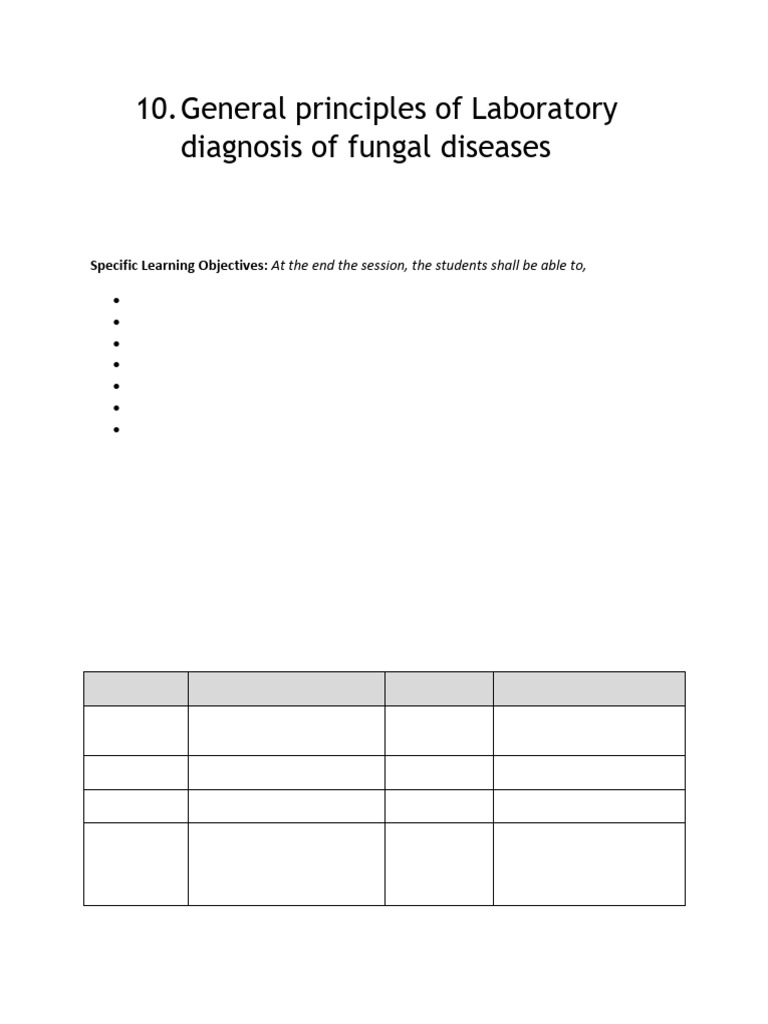Fungal Disease Diagnosis Principles | PDF | Infection | Fungus
