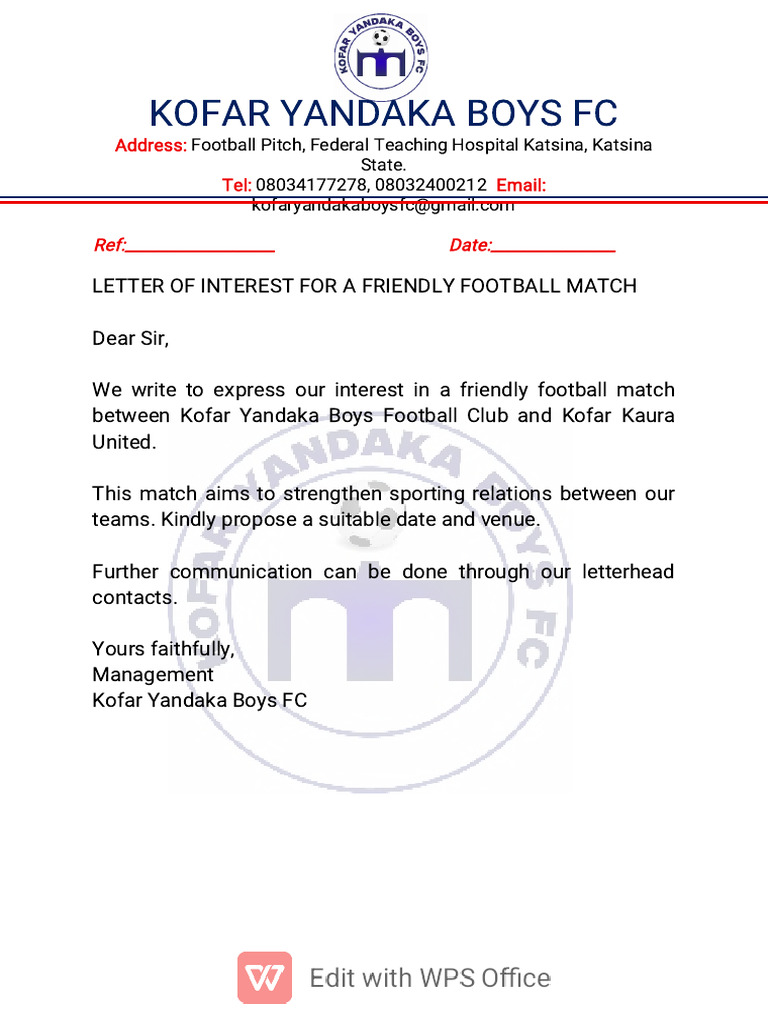 Kofar Yandaka Boys Fc(6) | PDF