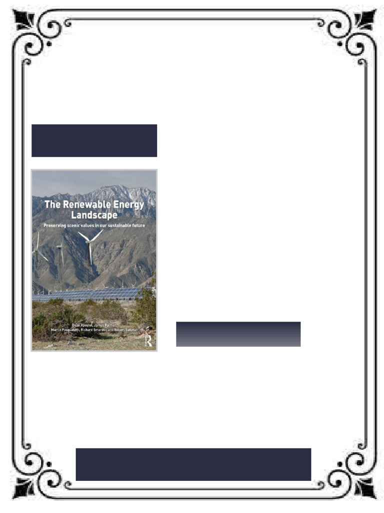 The Renewable Energy Landscape Preserving Scenic Values in our ...