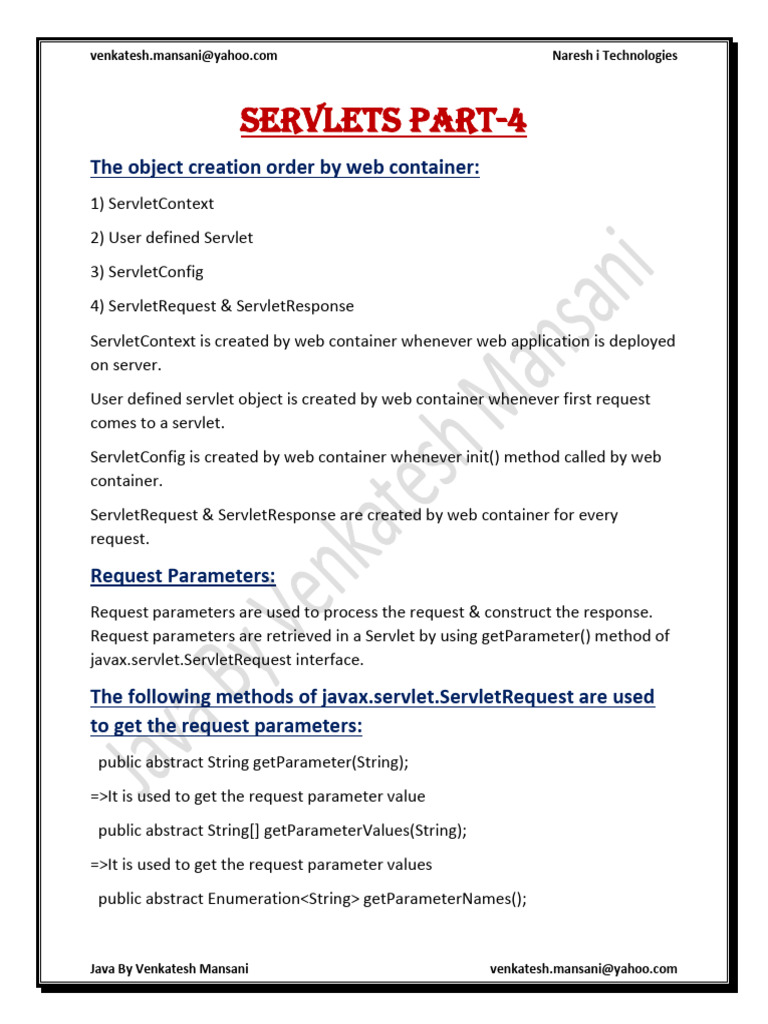 Servlet Lifecycle and Request Handling | PDF | Software Development ...