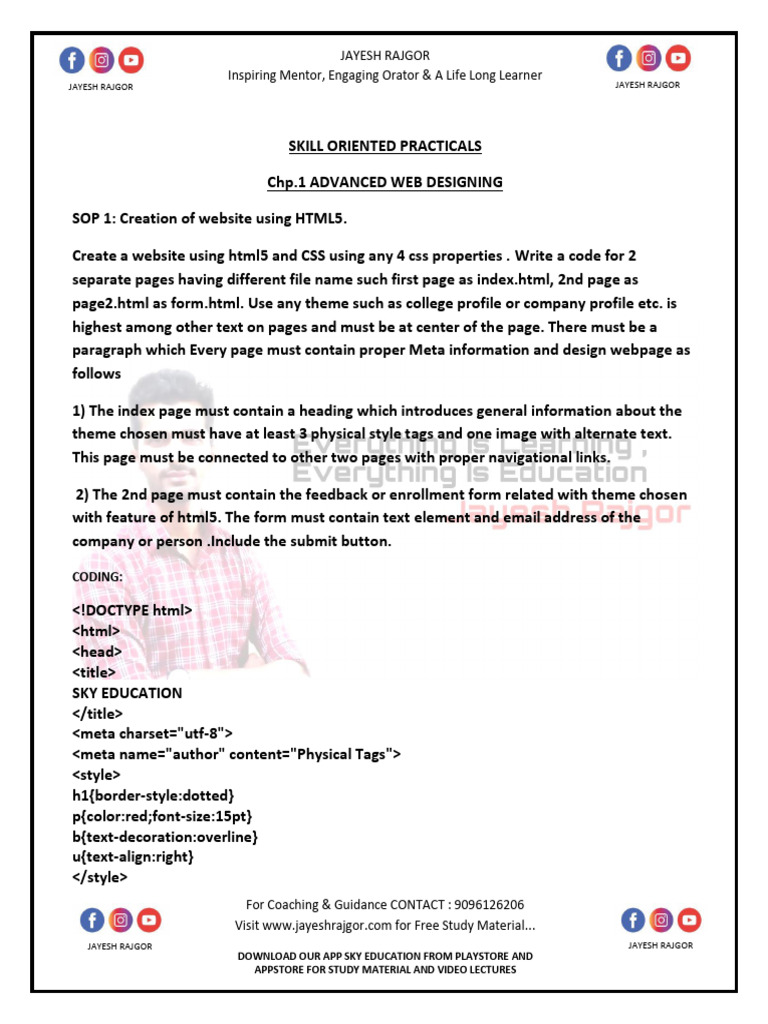 HTML5 Website Creation Guide | PDF | Mentorship | Google Play