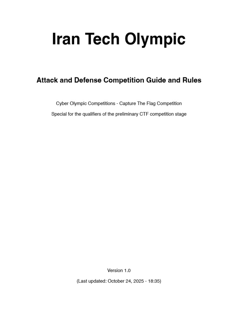 Iran Cyber Olympic CTF Rules Guide | PDF | Security | Computer Security