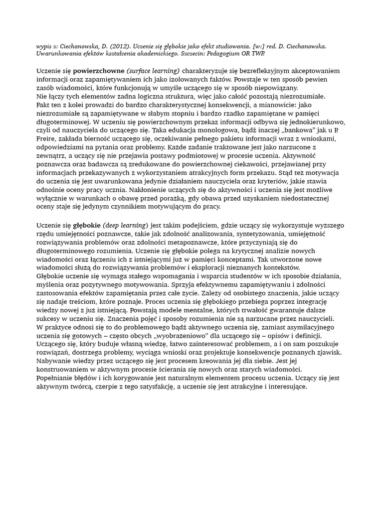 Surface & Deep Learning | PDF