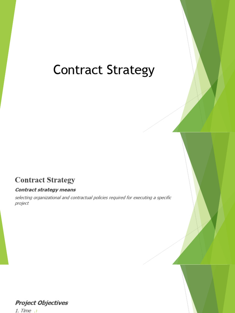 Contract Strategy for Project Management | PDF | Construction ...