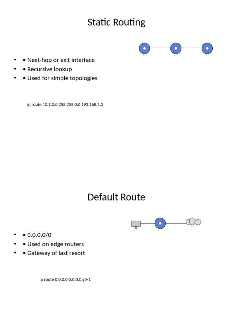 Static Routing and Network Protocols Guide | PDF