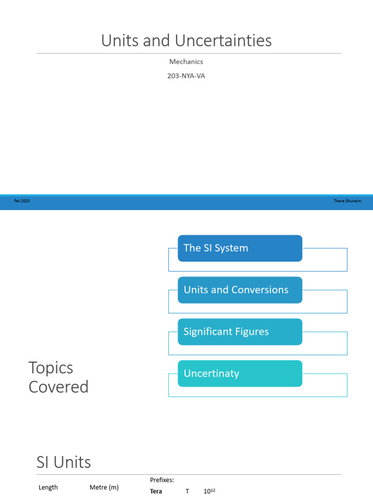 Units, Uncertainty, and Measurements Guide | PDF | Significant Figures ...