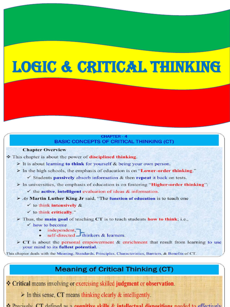 Logic & Critical Thinking Ch. 4 | PDF