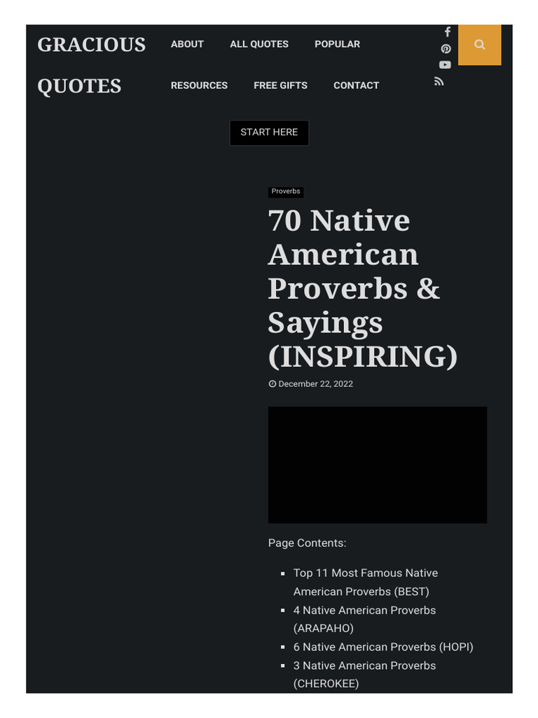 70 Native American Proverbs & Sayings (INSPIRING) 1679078551906 (1 ...