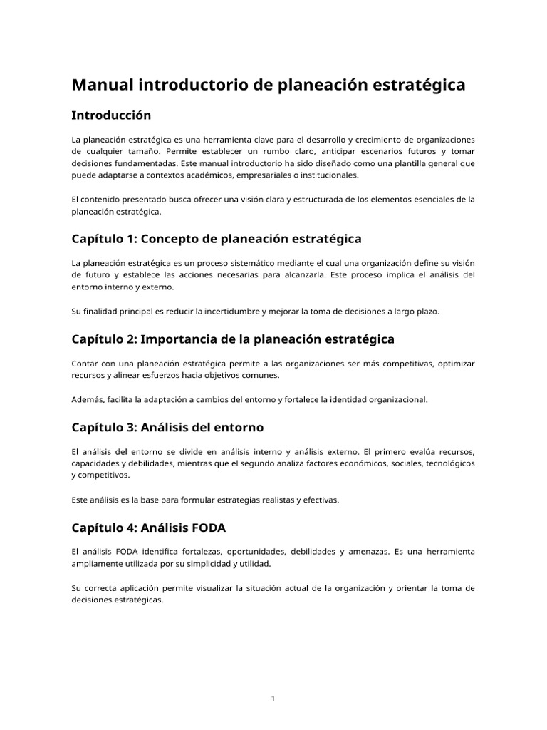 Guía de Planeación Estratégica Efectiva | PDF | Planificación ...
