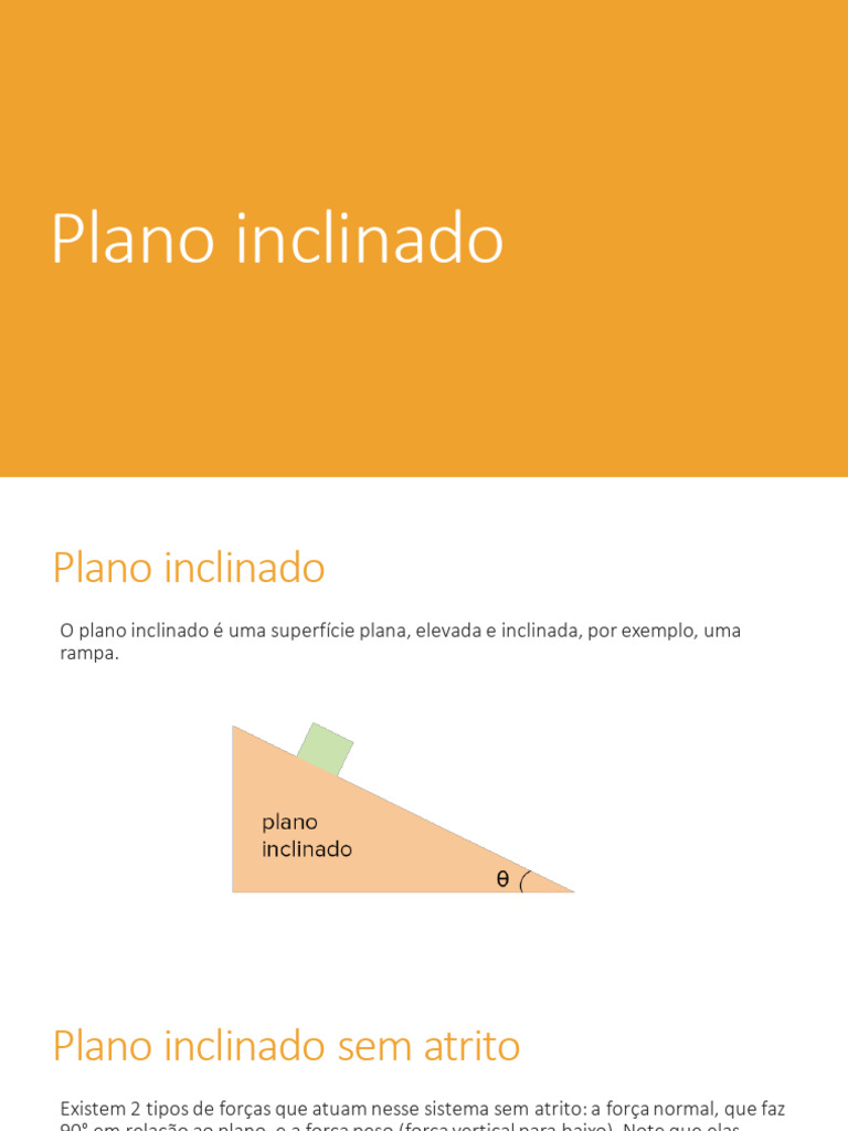Entendendo o Plano Inclinado e Forças | PDF