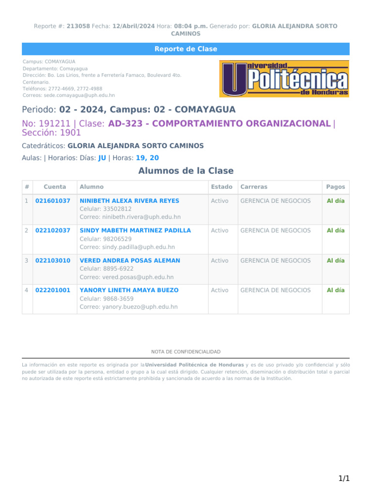 Clase Listado 191211 | PDF
