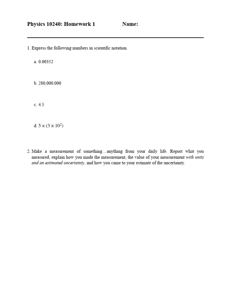 Homework 01 | PDF