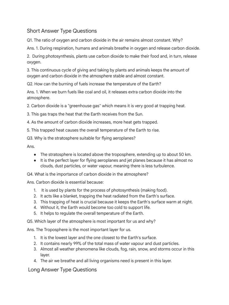 Understanding Atmospheric Gases and Layers | PDF | Atmosphere Of Earth ...