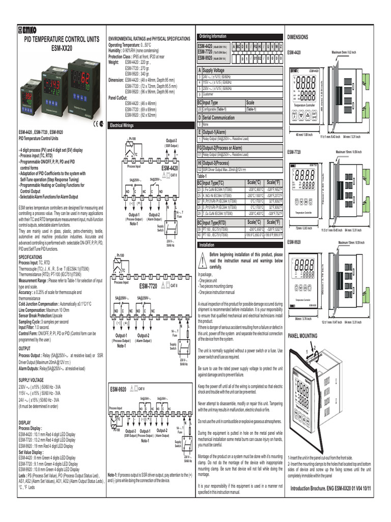 PID Temperature Control Units Overview | PDF | Mains Electricity ...