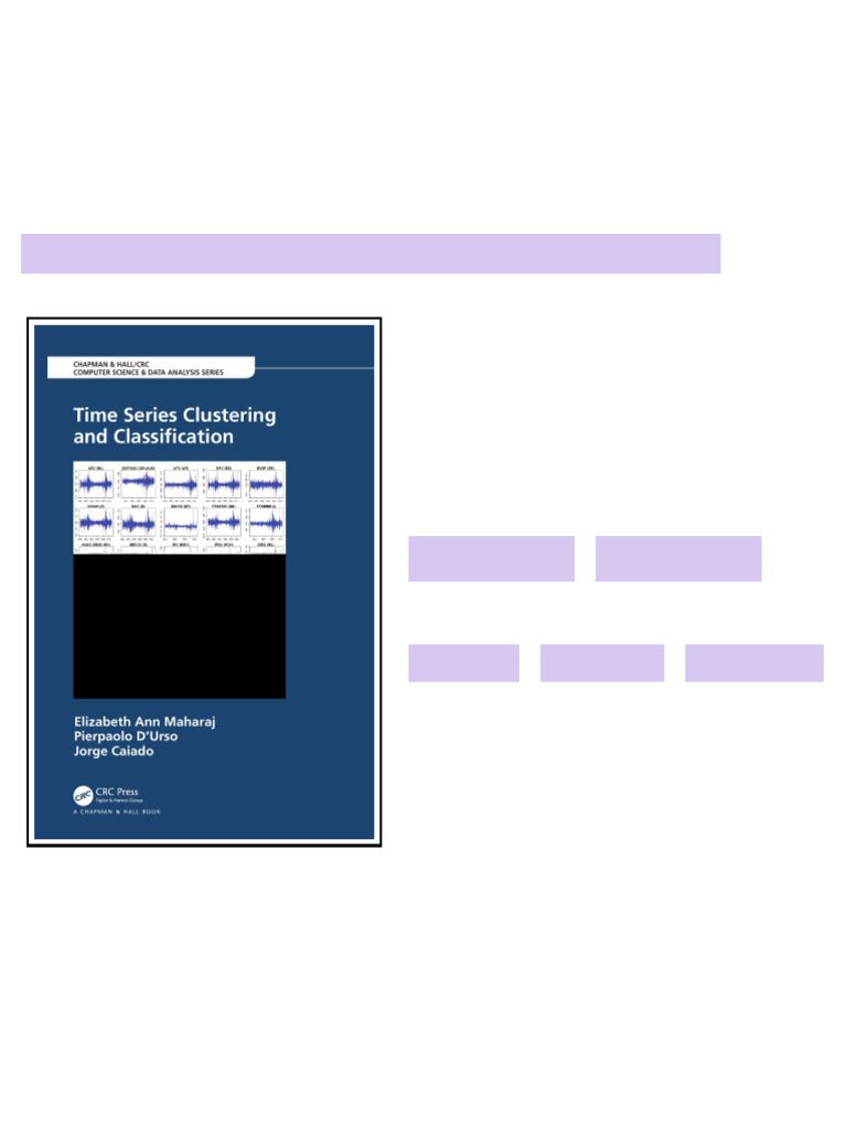 Time Series Clustering and Classification pdf available | PDF | Time Series