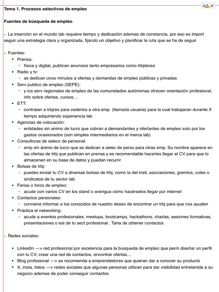 Estrategias para la Búsqueda de Empleo | PDF | Las emociones ...