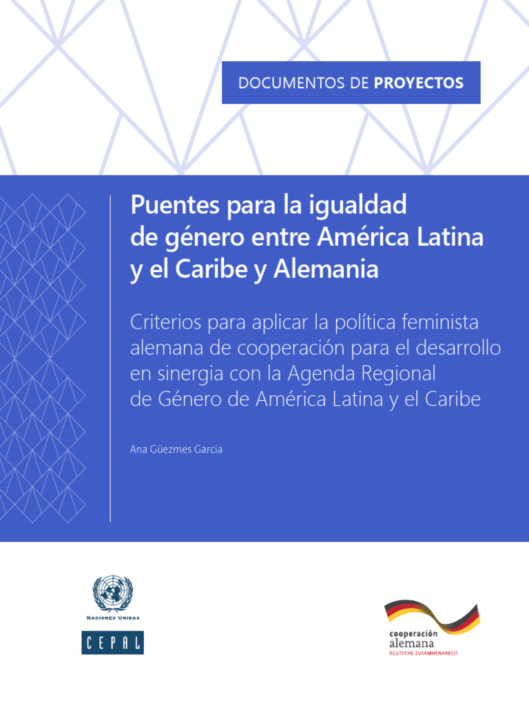 Igualdad de Género: Cooperación AL y Alemania | PDF | Igualdad de ...