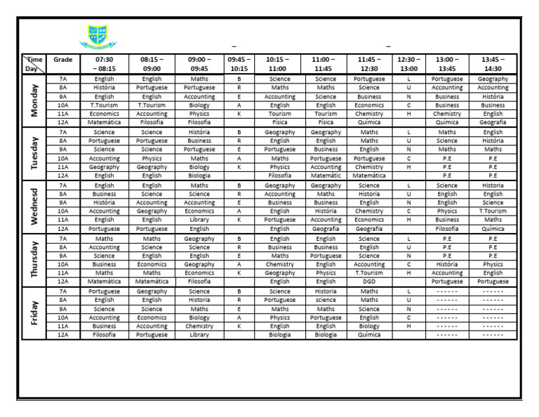 Temporary Timetable Secondary 2026 | PDF | Science | Inquiry