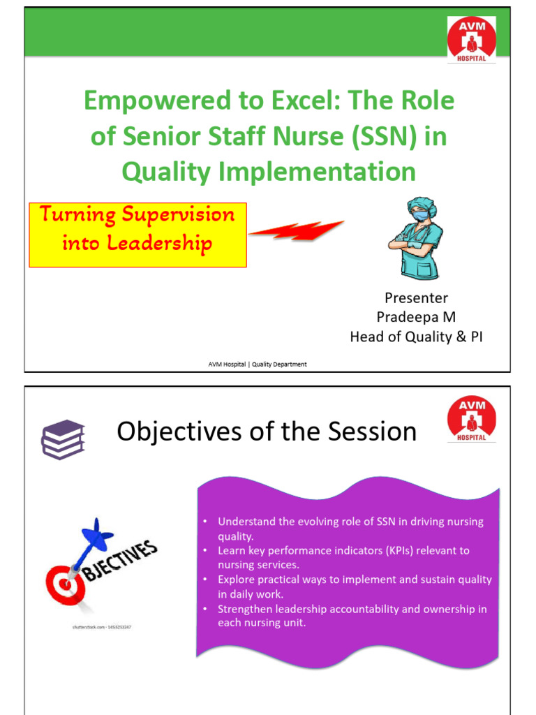 Role of Senior Staff Nurse in Quality Implementation 1762379665 | PDF ...