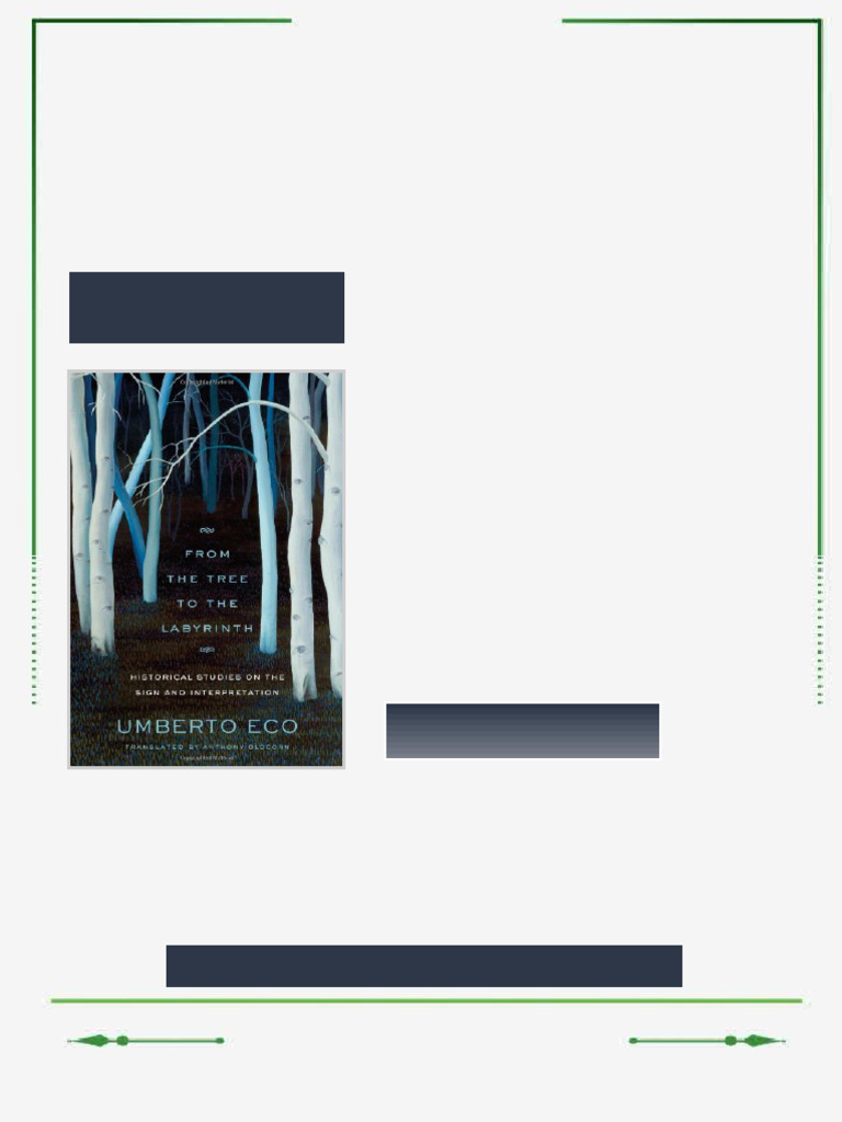 From the Tree to the Labyrinth Historical Studies on the Sign and ...