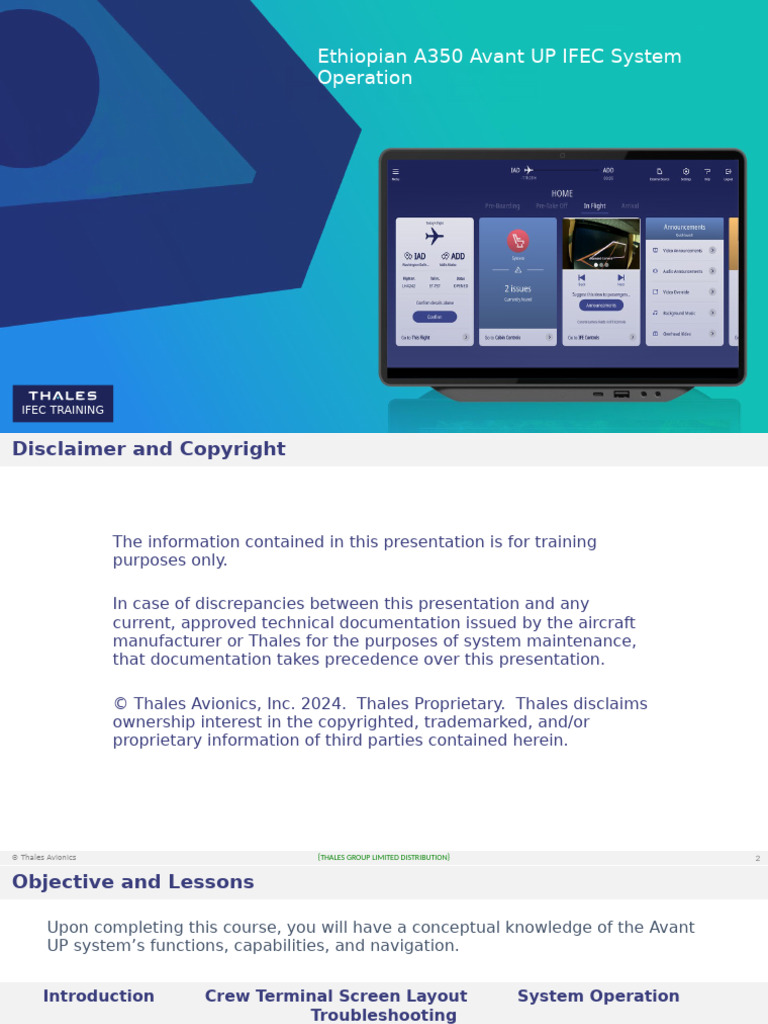 Ethiopian A350 IFEC System Training | PDF | Avionics | Computing