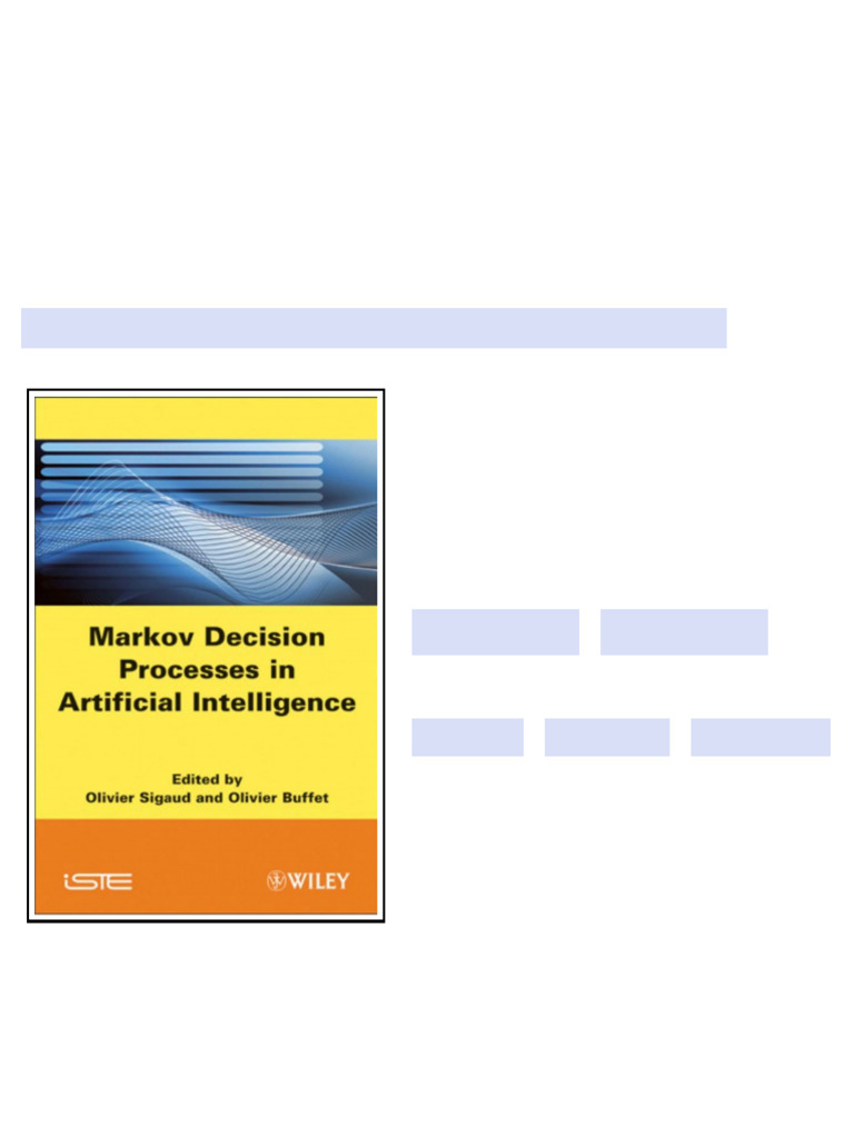 Markov Decision Processes in Artificial Intelligence 4 8=8AB@0B @ Full ...