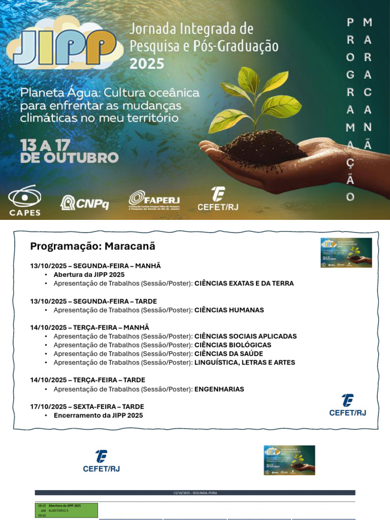 Programação JIPP 2025 Maracanã | PDF